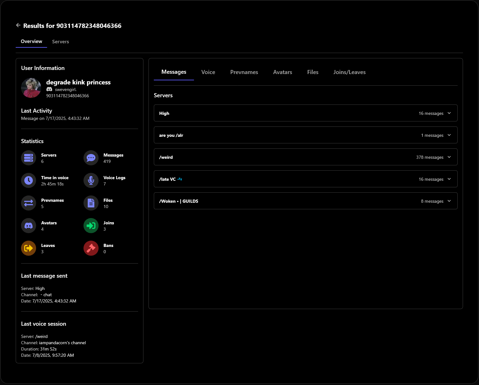 SearchHub dashboard interface with search results and data analytics